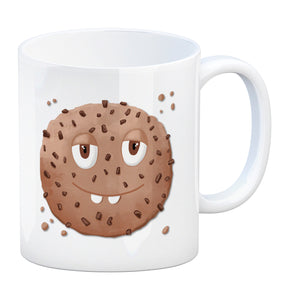 Keep calm and eat cookies Kaffeetasse mit lustigem Keks