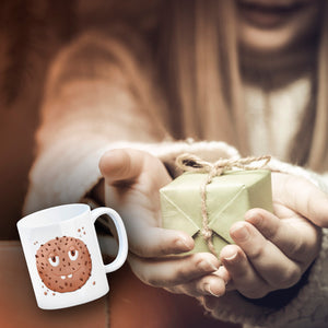 Keep calm and eat cookies Kaffeetasse mit lustigem Keks