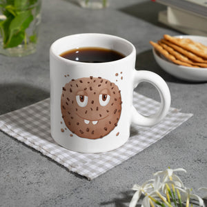 Keep calm and eat cookies Kaffeetasse mit lustigem Keks