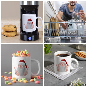 Chill es ist Weihnachten Kaffeetasse mit lustigem Weihnachtsmann