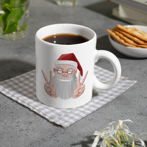 Chill es ist Weihnachten Kaffeetasse mit lustigem Weihnachtsmann