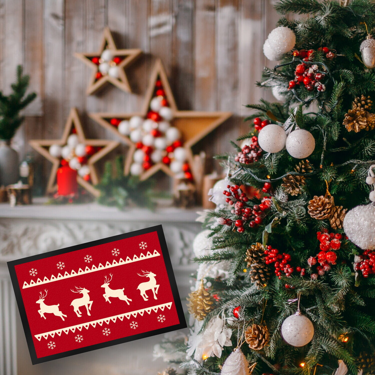 Rentier Weihnachten Fußmatte