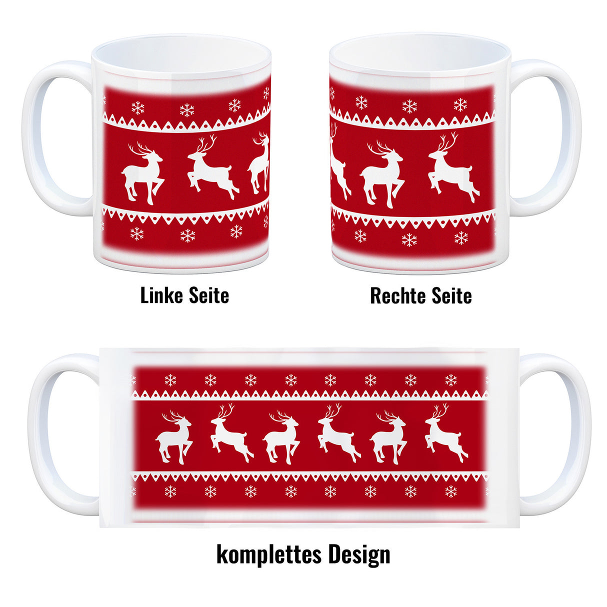 Weihnachten Kaffeebecher mit Rentieren
