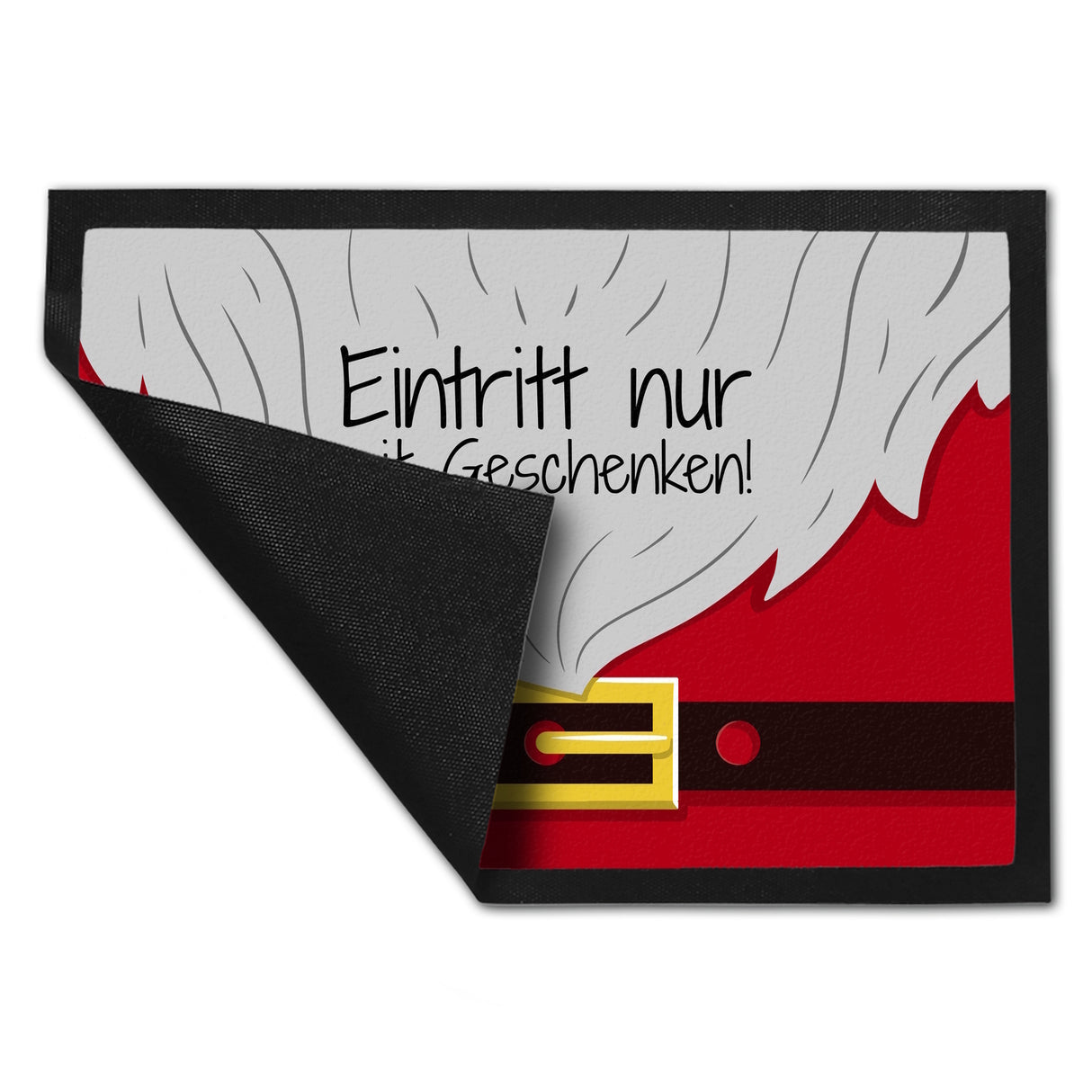 Weihnachtsmann Fußmatte mit lustigem Spruch