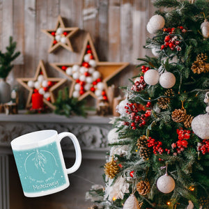 Triff mich unter dem Mistelzweig Weihnachten Kaffeebecher
