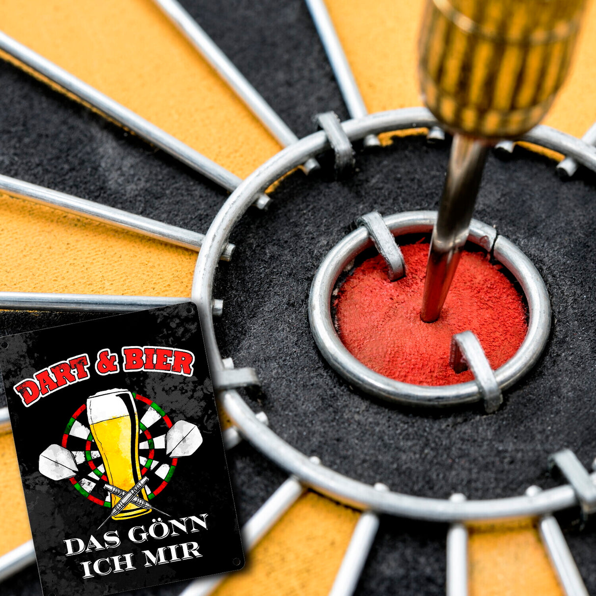 Dart und Bier das gönn ich mir Metallschild