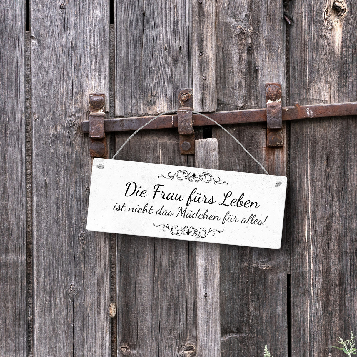 Die Frau fürs Leben ist nicht das Mädchen für alles Metallschild