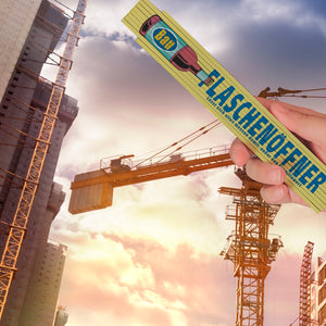 Bau Flaschenöffner Meterstab aus Holz zum Thema Bier trinken