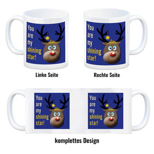 Weihnachten Kaffeebecher mit Rentier Motiv