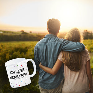 Ich liebe es, wenn meine Frau mich zocken lässt Kaffeebecher mit Pixelherz
