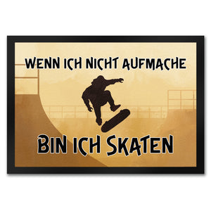 Wenn ich nicht aufmache bin ich skaten Fußmatte für Skater