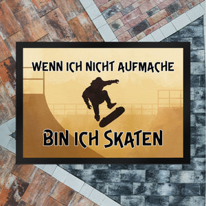Wenn ich nicht aufmache bin ich skaten Fußmatte für Skater