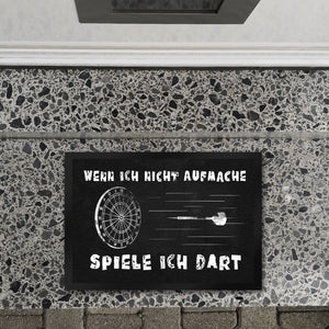 Wenn ich nicht aufmache spiele ich Dart Fußmatte mit Dartscheibe