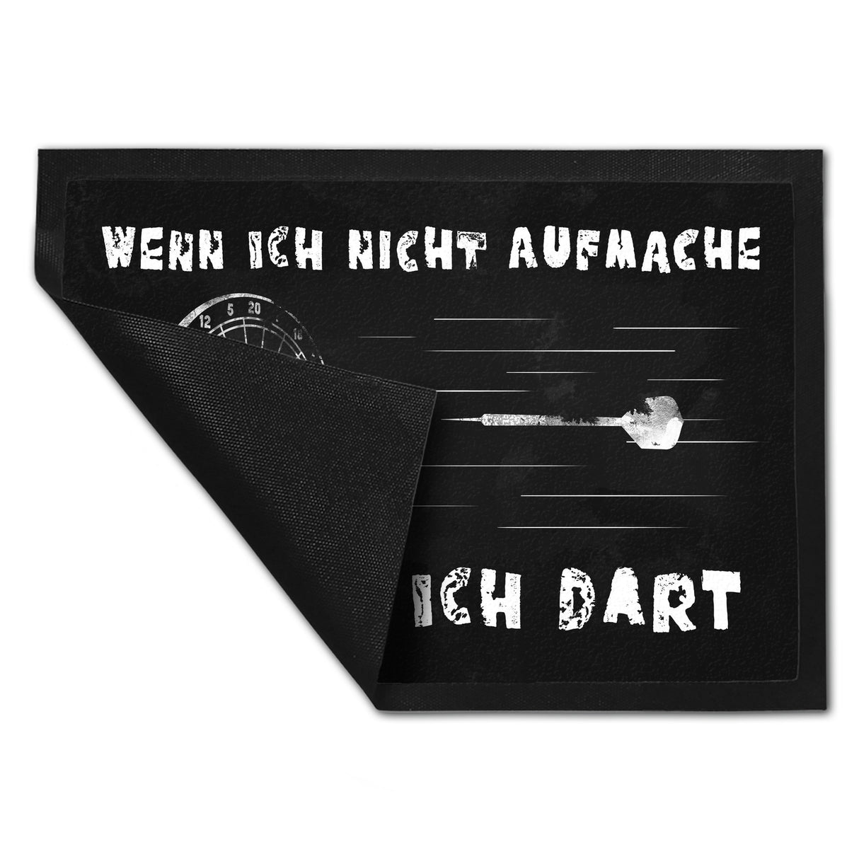 Wenn ich nicht aufmache spiele ich Dart Fußmatte mit Dartscheibe