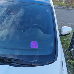 Prinzessinnen Parkplatz Parkscheibe mit weißem Rahmen