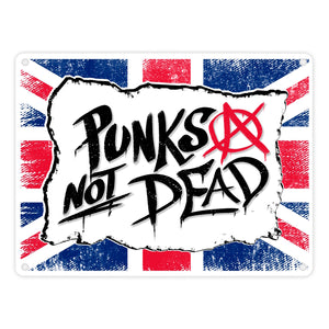 Punks not Dead Union Jack Metallschild