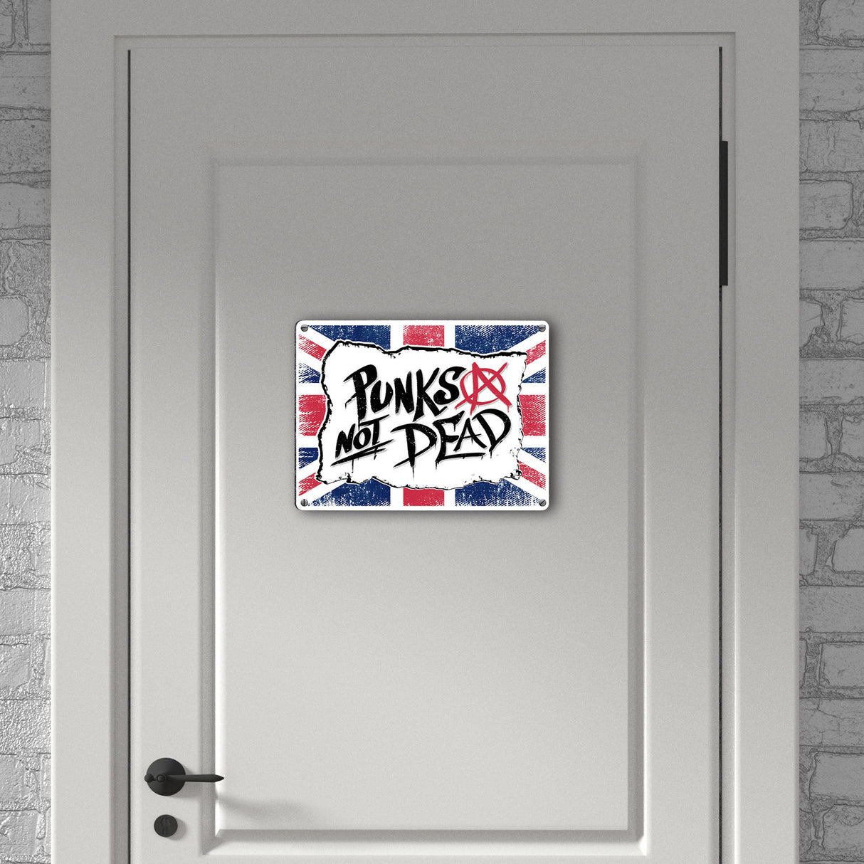 Punks not Dead Union Jack Metallschild