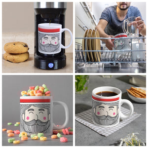 Santa Claus Kaffeebecher mit tollem weihnachtlichem Motiv