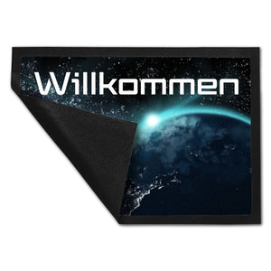 Willkommen im Weltall Fußmatte mit Weltraummotiv