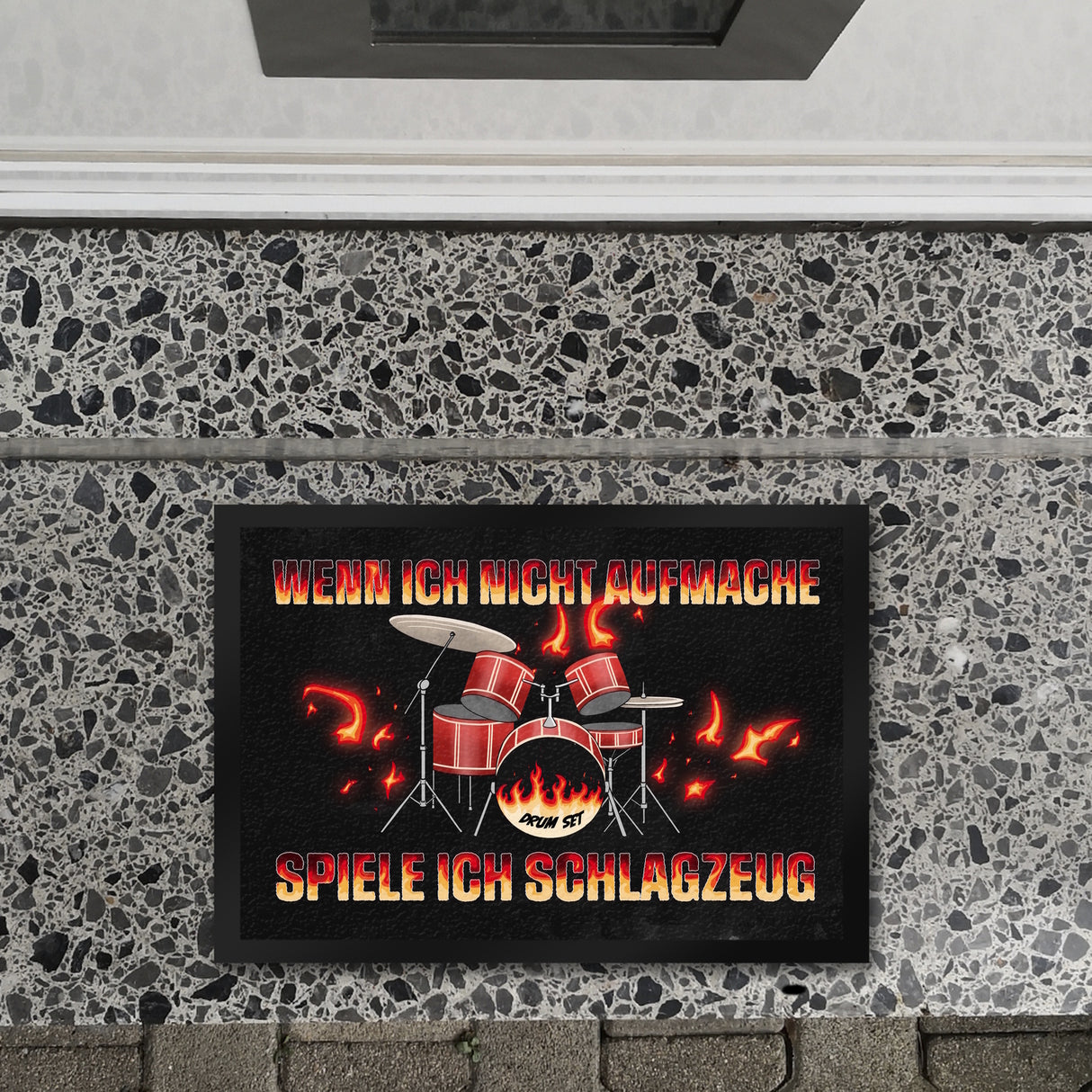 Wenn ich nicht aufmache, spiele ich Schlagzeug Fußmatte für Schlagzeuger