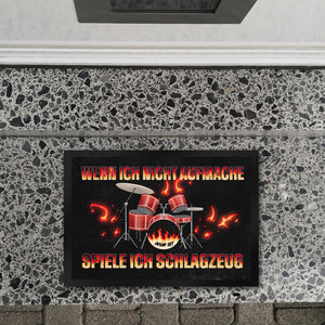 Wenn ich nicht aufmache, spiele ich Schlagzeug Fußmatte für Schlagzeuger