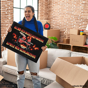 Wenn ich nicht aufmache, spiele ich Schlagzeug Fußmatte für Schlagzeuger