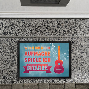 Wenn ich nicht aufmache, spiele ich Gitarre Fußmatte für Gitarristen
