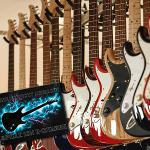 Wenn ich nicht aufmache, spiele ich E-Gitarre Metallschild für Gitarristen