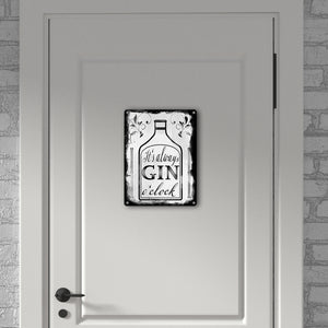 It's always Gin o'clock Metallschild mit Spruch für die Bar