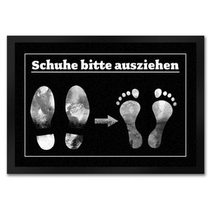 Schuhe bitte ausziehen Fußmatte mit witzigem Motiv