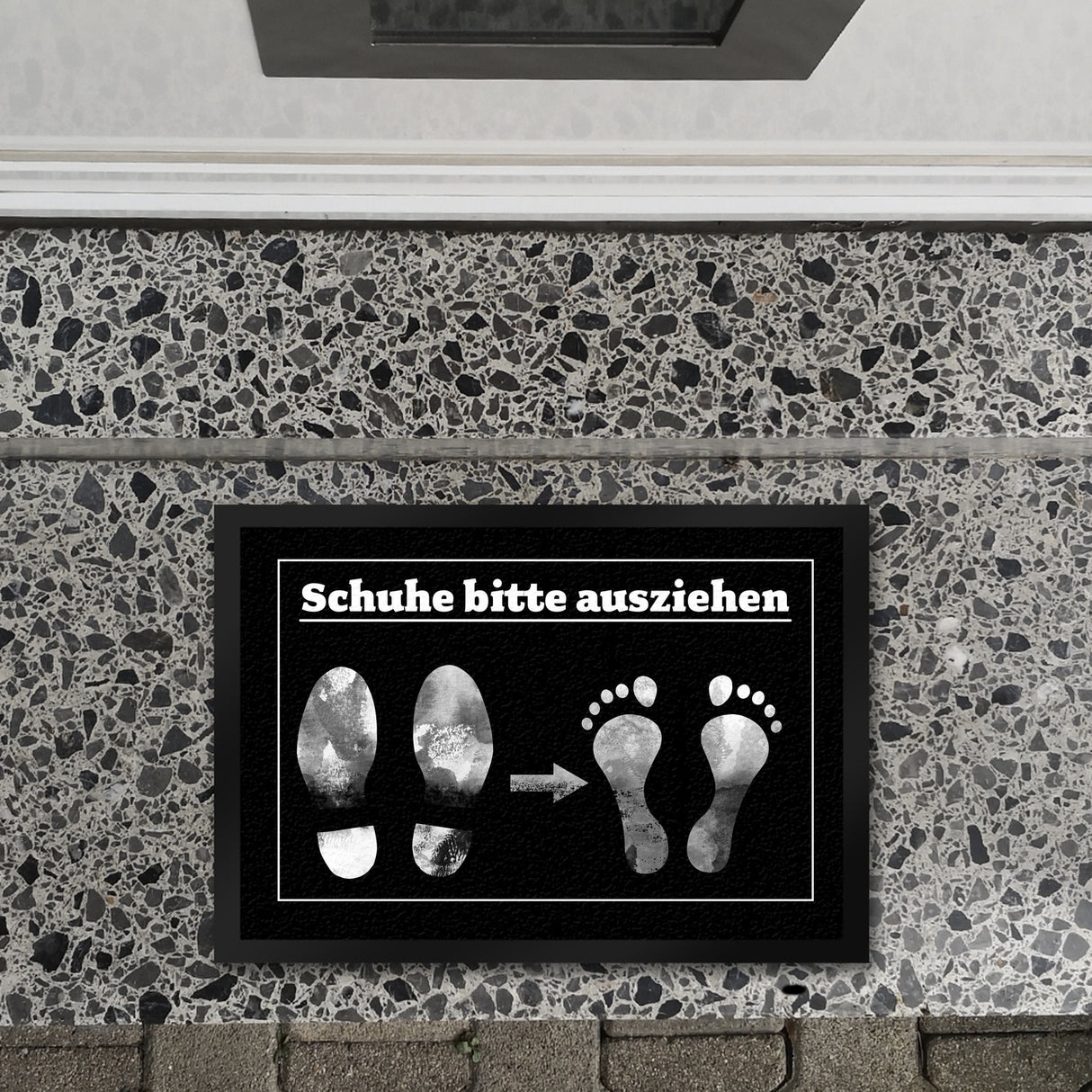 Schuhe bitte ausziehen Fußmatte mit witzigem Motiv