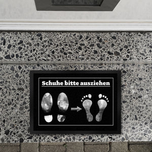 Schuhe bitte ausziehen Fußmatte mit witzigem Motiv