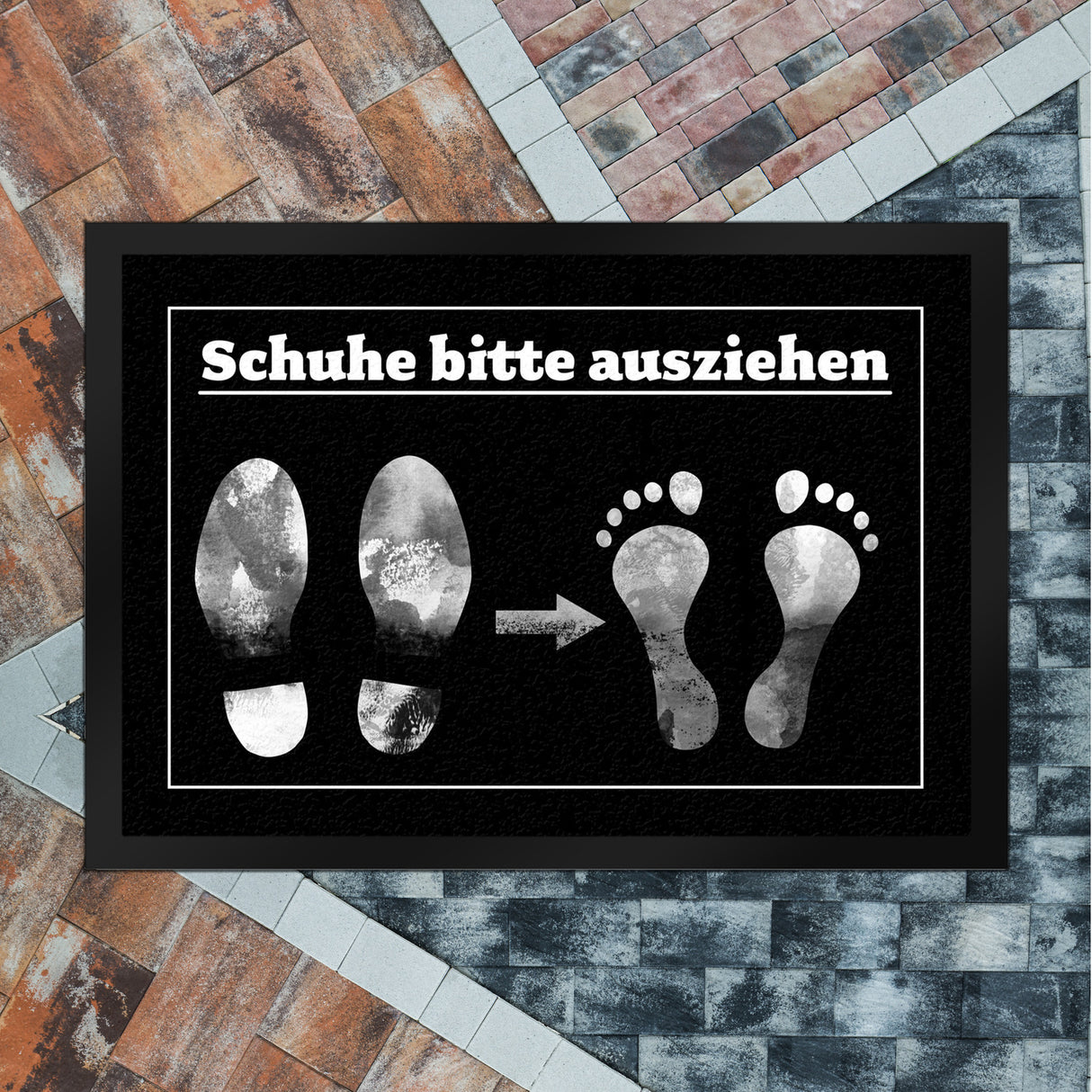 Schuhe bitte ausziehen Fußmatte mit witzigem Motiv