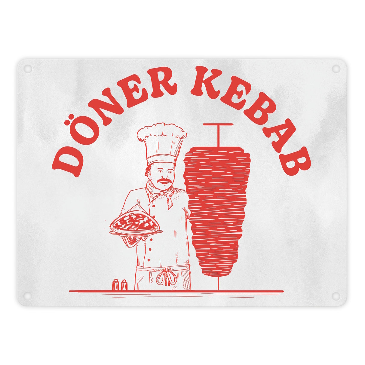 Döner Kebab lustiges Metallschild mit Dönermotiv