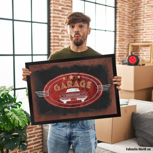 Garage Fußmatte in Metalloptik mit Automotiv