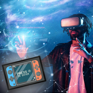 Press A to enter Fußmatte mit coolem Gamer Konsolen Motiv