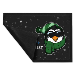 Cool, dass du da bist Fußmatte mit witzigem Pinguin-Motiv