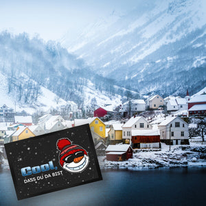 Cool dass du da bist Fußmatte mit witzigem Schneemann-Motiv