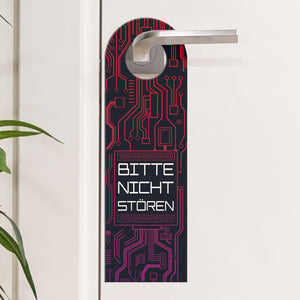 Bitte nicht stören oder Komm rein Türhänger in Leiterplatten Optik
