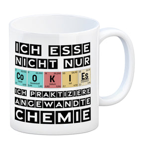 Cookies Kaffeetasse mit Spruch im Periodensystem für Chemiker