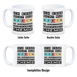 Cookies Kaffeetasse mit Spruch im Periodensystem für Chemiker