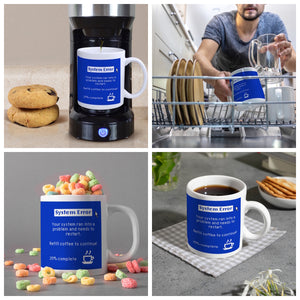Bluescreen Kaffeebecher mit Fehlermeldung für Nerds