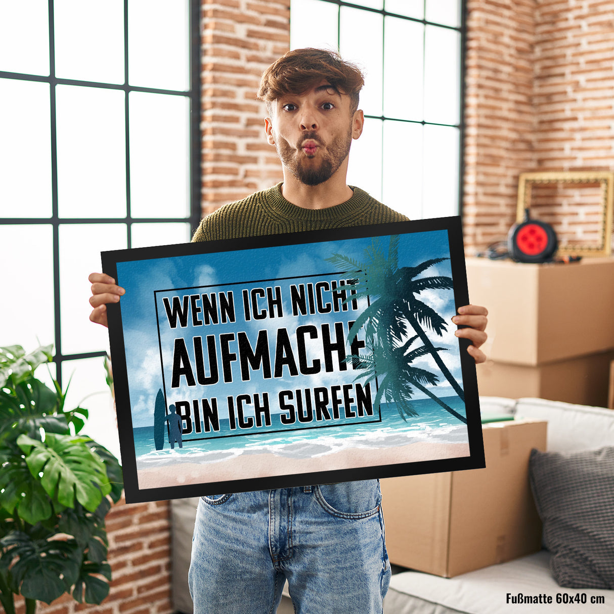 Wenn ich nicht aufmache bin ich surfen Fußmatte für Surfer