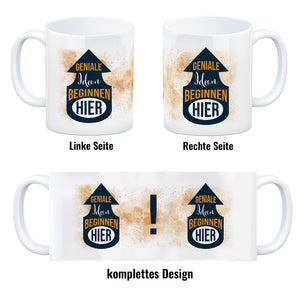 Geniale Ideen beginnen hier Kaffeebecher