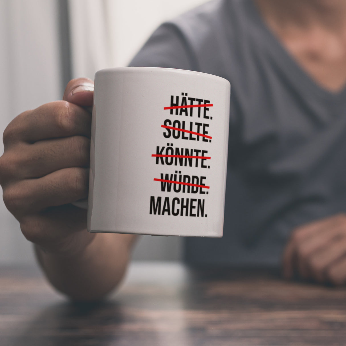 Motivation Kaffeebecher mit lustigem Motiv