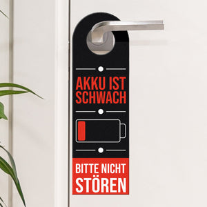 Akku ist schwach oder geladen Türhänger mit Ladebalkenanzeige