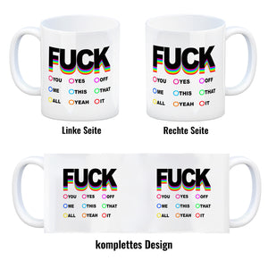 Fuck verschiedene Launen Kaffeebecher zum Ankreuzen
