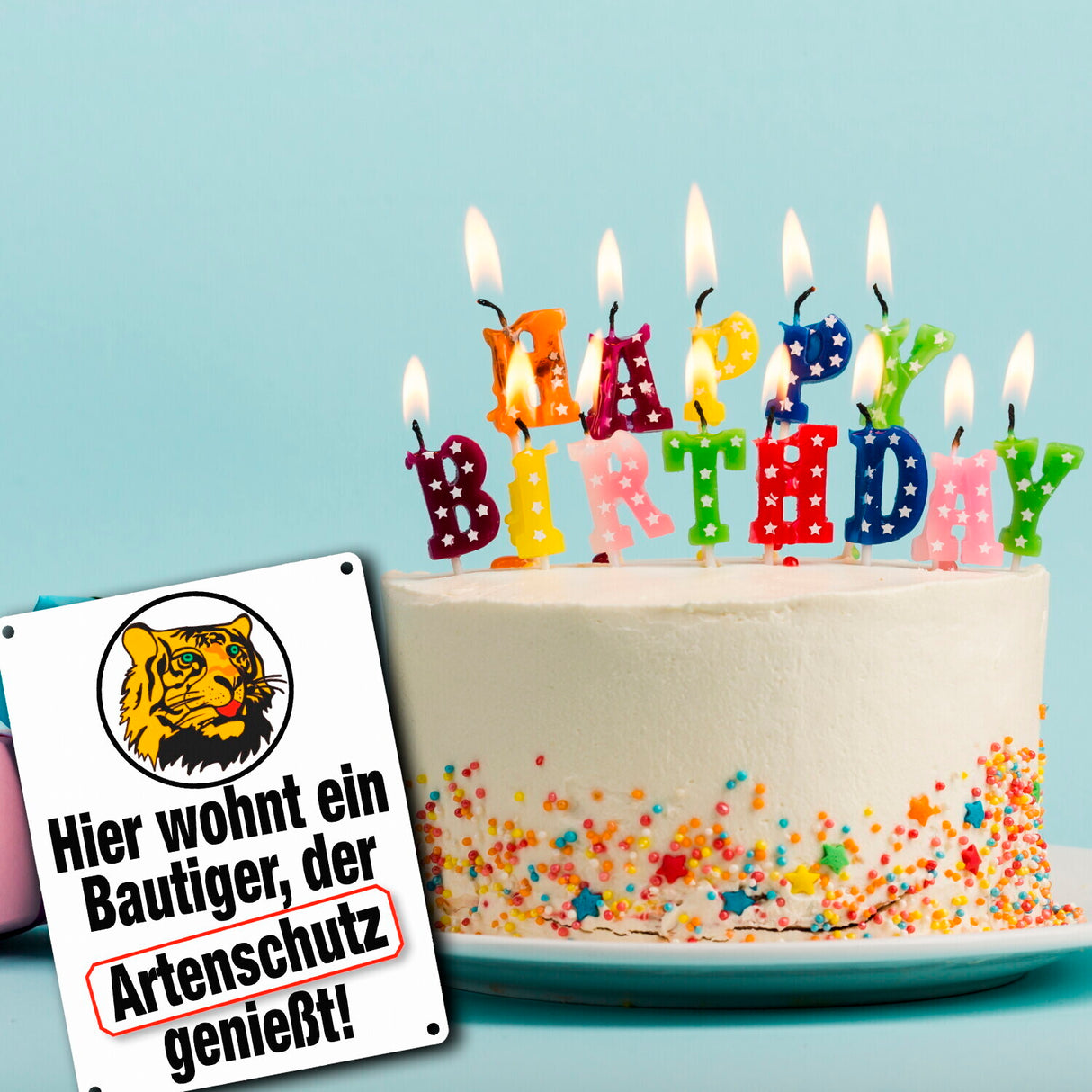 Bautiger genießt Artenschutz Metallschild