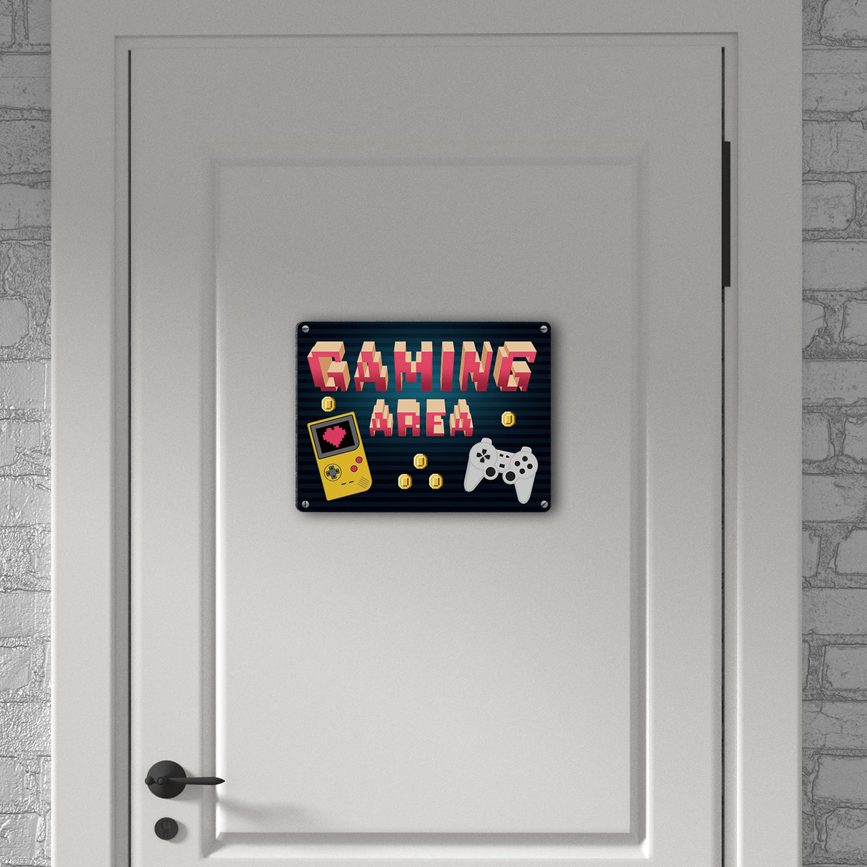 Gaming Area Retrodesign Metallschild