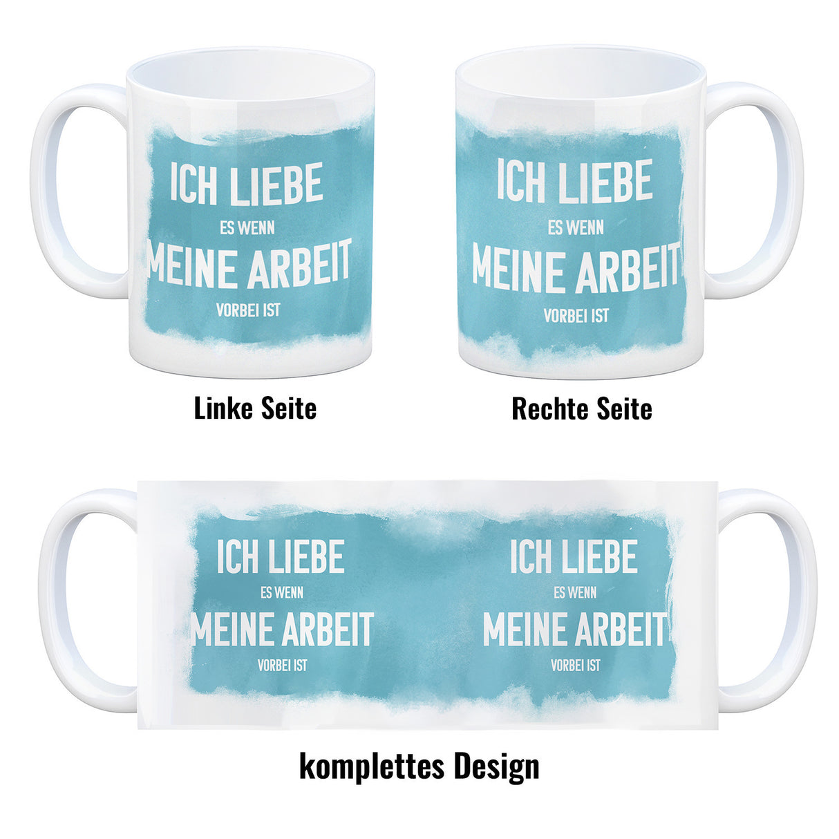 Ich liebe es wenn meine Arbeit vorbei ist Kaffeebecher